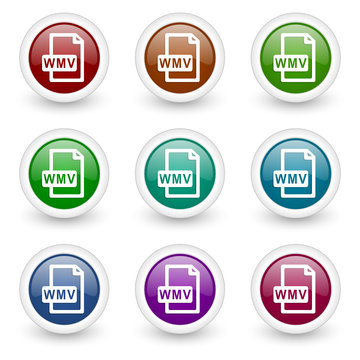 wmv vector icon set