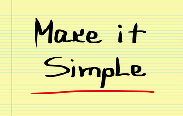 Make It Simple Concept