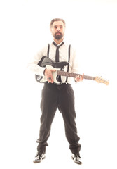 Naklejka premium Mann mit Gitarre