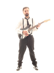 Naklejka premium Mann mit Gitarre