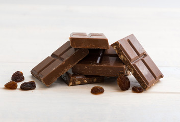 milk chocolate with raisins