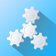 Gears Infographics. Flat design