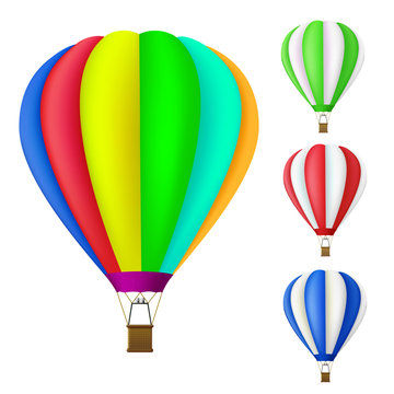 set of colorful Hot air balloon