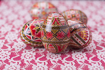 Traditional painted Easter eggs