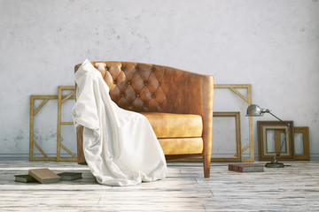 Interior of classic armchair