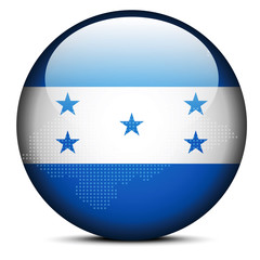 Map with Dot Pattern on flag button of Honduras