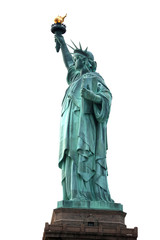 Fototapeta premium Famous NY Statue of Liberty isolated on white