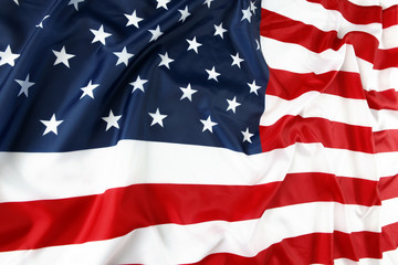 Close up of American flag