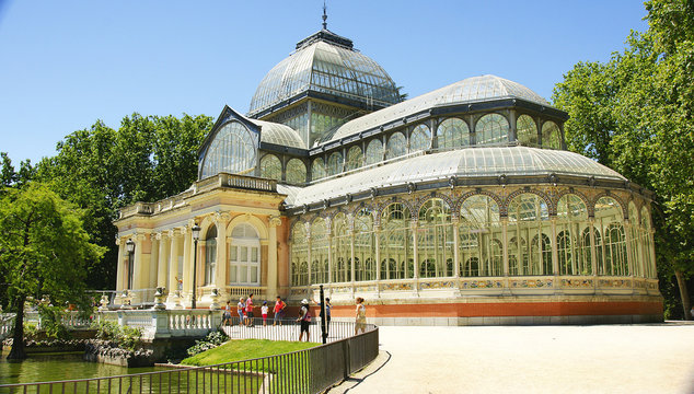Palacio de cristal en el Retiro de Madrid
