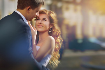 Fototapeta premium couple in love outdoor