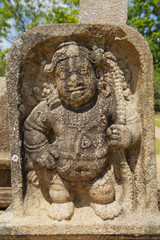 Fototapeta na wymiar Ancient carving in Anuradhapura, Sri Lanka.