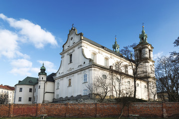 Fototapeta na wymiar Pauline Fathers Monastery over Vistula river in Krakow, Poland