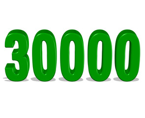 yeşil renkli 30000 sayısı