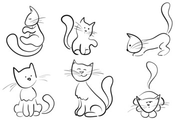 sketches of cats