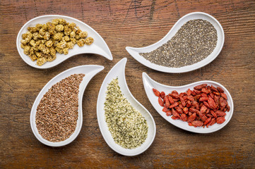 superfood collection in teardrop bowls