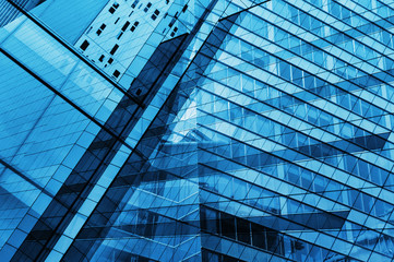 Fototapeta na wymiar Glass of modern tower for business background