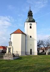Fototapeta na wymiar church, village Havraniky, Czech Republic, Europe