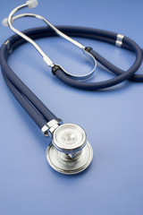 Stethoscope on a blue background