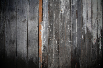 Dark old wooden wall
