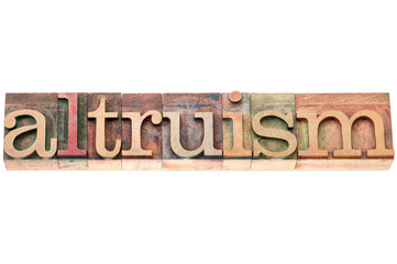 altruism word typography