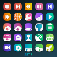 colorful flat icons-set 3