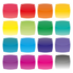 Set of color buttons, vector illustration.