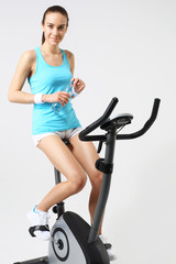 Fototapeta premium Rower treningowy, skuteczna forma ćwiczeń