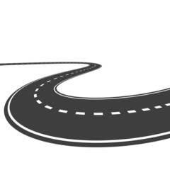 Fototapeta premium Vector highway isolated on a white background