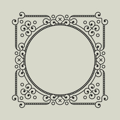 Floral Geometric Frame