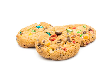 cookies with colored chocolate drops