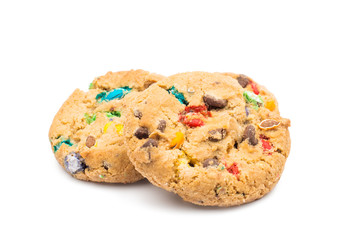 cookies with colored chocolate drops