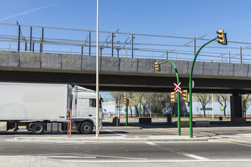 Truck at a crossing