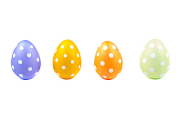 Easter Eggs on white background Easter card isolated