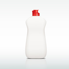 plastic bottle of detergent
