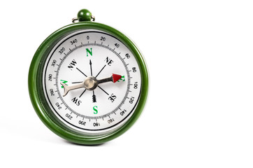 green magnetic compass