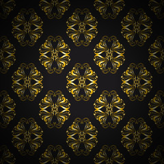 Fototapeta premium Vintage gold pattern