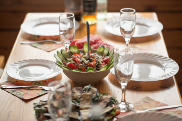 Beautifully laid table