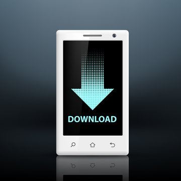 download icon on the screen of your smartphone