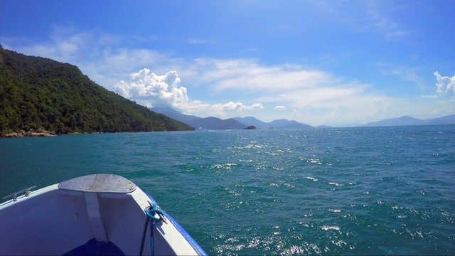 Boat Travel around Rio de Janeiro Islands in Brazil