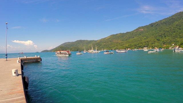 The Famous Abraao Beach in Ilha Grande, Rio de Janeiro, Brazil