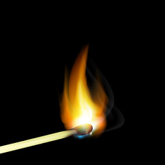 realistic burning match