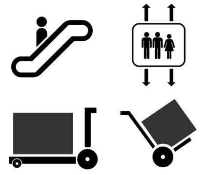 Transport et livraison en 4 icônes