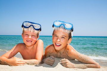 Kids on a beach