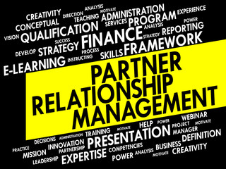 Word cloud of Partner Relationship Management related items