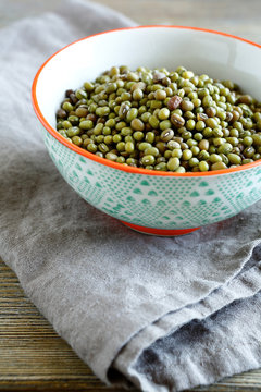 Mung Bean in a bowl on napkin