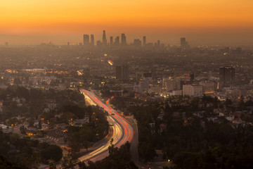 Obraz premium Downtown Los Angeles skyline