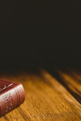 Bible on wooden table