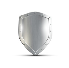 metal shield isolated on white background