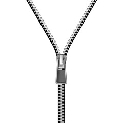 zipper isolated on white background © Key design