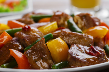 beef stew with peppers and green beans